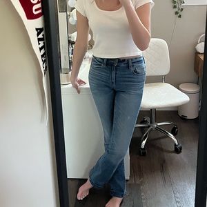 American Eagle High Rise Kick Jeans